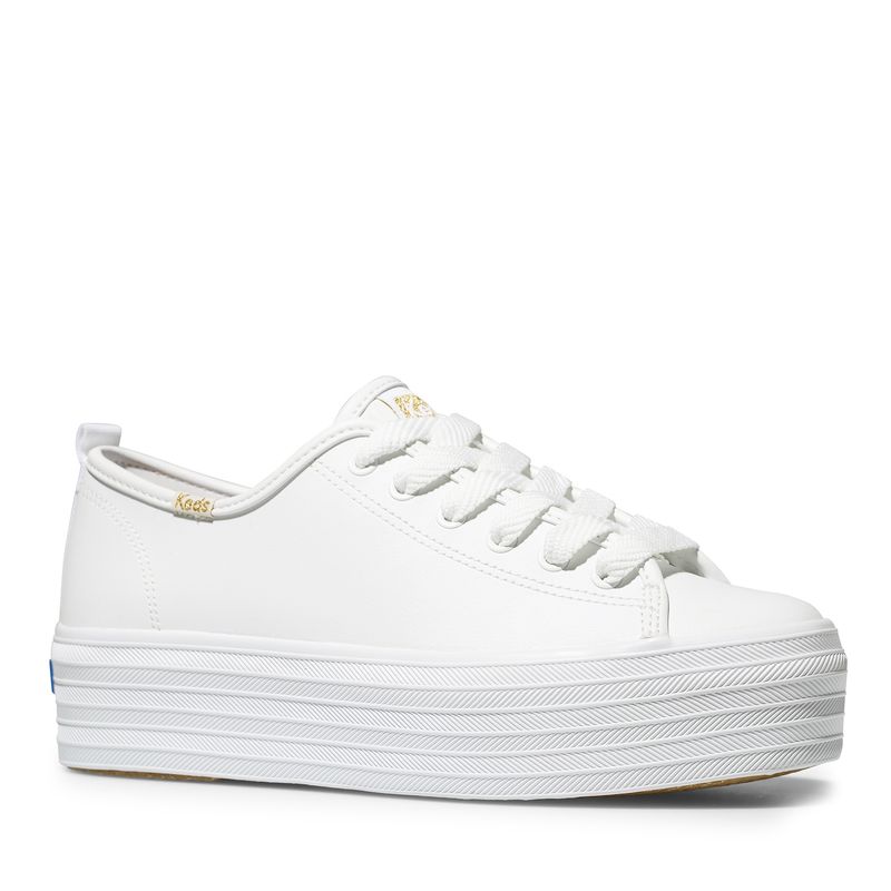 preferible Competidores Monje Zapatilla de Mujer con Plataforma Cuero Blanca Triple Up Leather | Keds  Chile - Hush Puppies Kids | Tienda Online Oficial