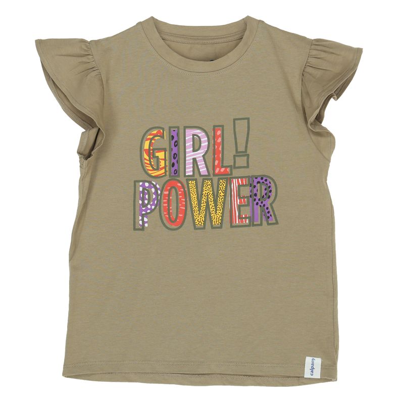 Polera-Manga-Corta-Algodon-Organico-Niña-Girl-Power