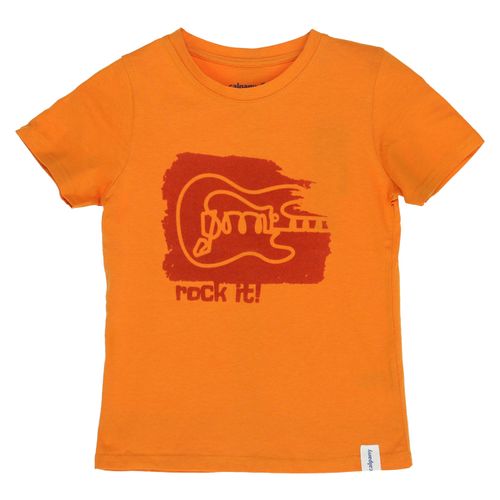 Polera Manga Corta Algodón Orgánico Niño Guitar