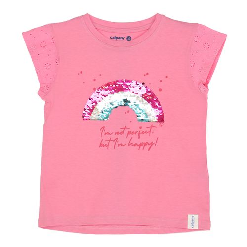 Polera Manga Corta Algodón Orgánico Niña Rainbow