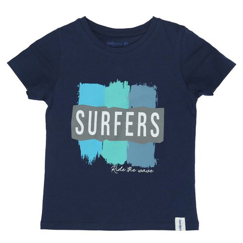 Polera Manga Corta Algodón Orgánico Niño Surfers