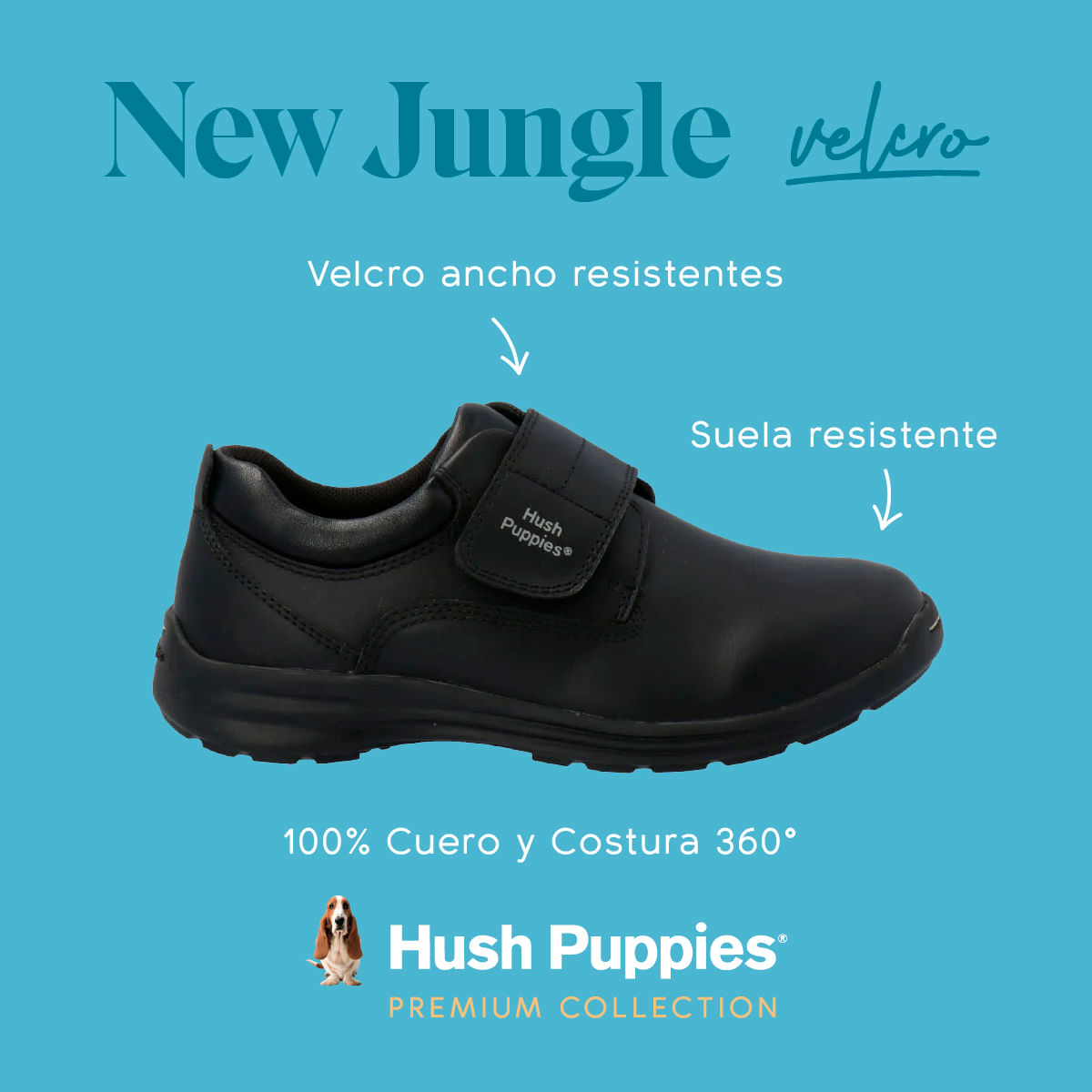 Zapato New Jungle Velcro [28-34] - Hush Puppies Kids