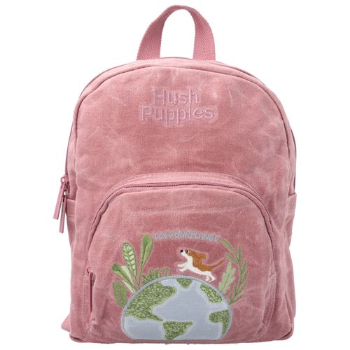 Mochila Canvas Engrasado Niña World Backpack Rosado Hush Puppies