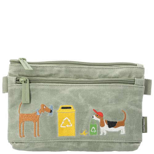 Estuche Canvas Engrasado Niño Recycling Pencilcase Verde Hush Puppies