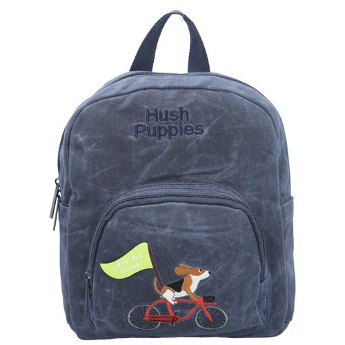 Mochila Canvas Engrasado Niño Bike Backpack Azul  Hush Puppies