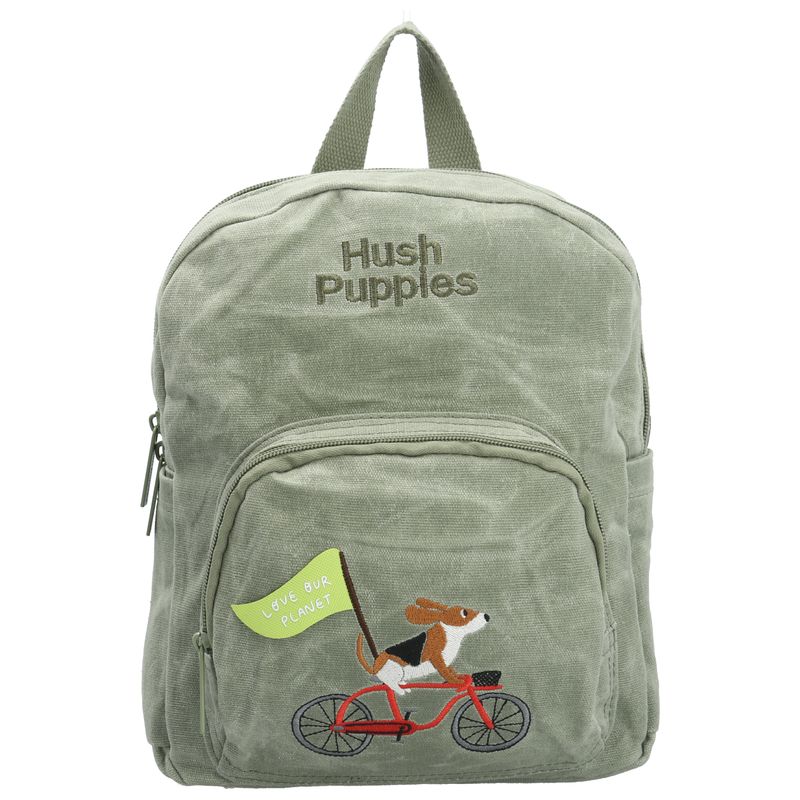 MOCHILA-CANVAS-ENGRASADO-NIÑO-BIKE-BACKPACK-VERDE-HUSH-PUPPIES