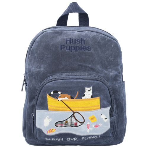 Mochila Canvas Engrasado Niño Boat Backpack Azul  Hush Puppies