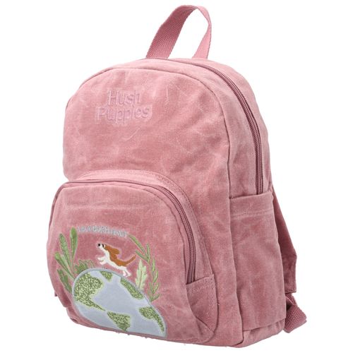 Mochila Canvas Engrasado Niña World Backpack Rosado Hush Puppies