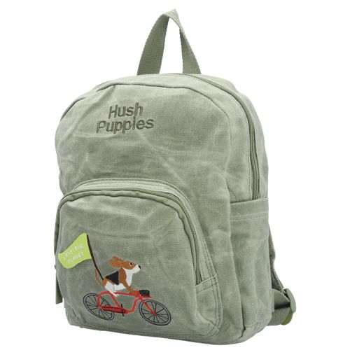 Mochila Canvas Engrasado Niño Bike Backpack Verde Hush Puppies