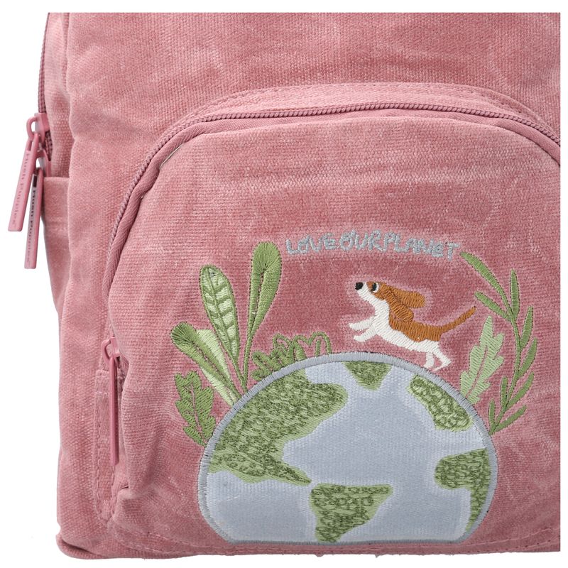 MOCHILA-CANVAS-ENGRASADO-NIÑA-WORLD-BACKPACK-ROSADO-HUSH-PUPPIES