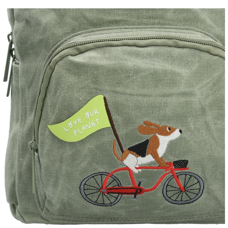 MOCHILA-CANVAS-ENGRASADO-NIÑO-BIKE-BACKPACK-VERDE-HUSH-PUPPIES