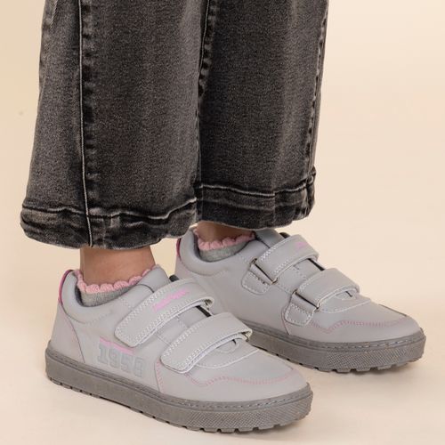 Zapatilla Cuero Niña Jets  Gris