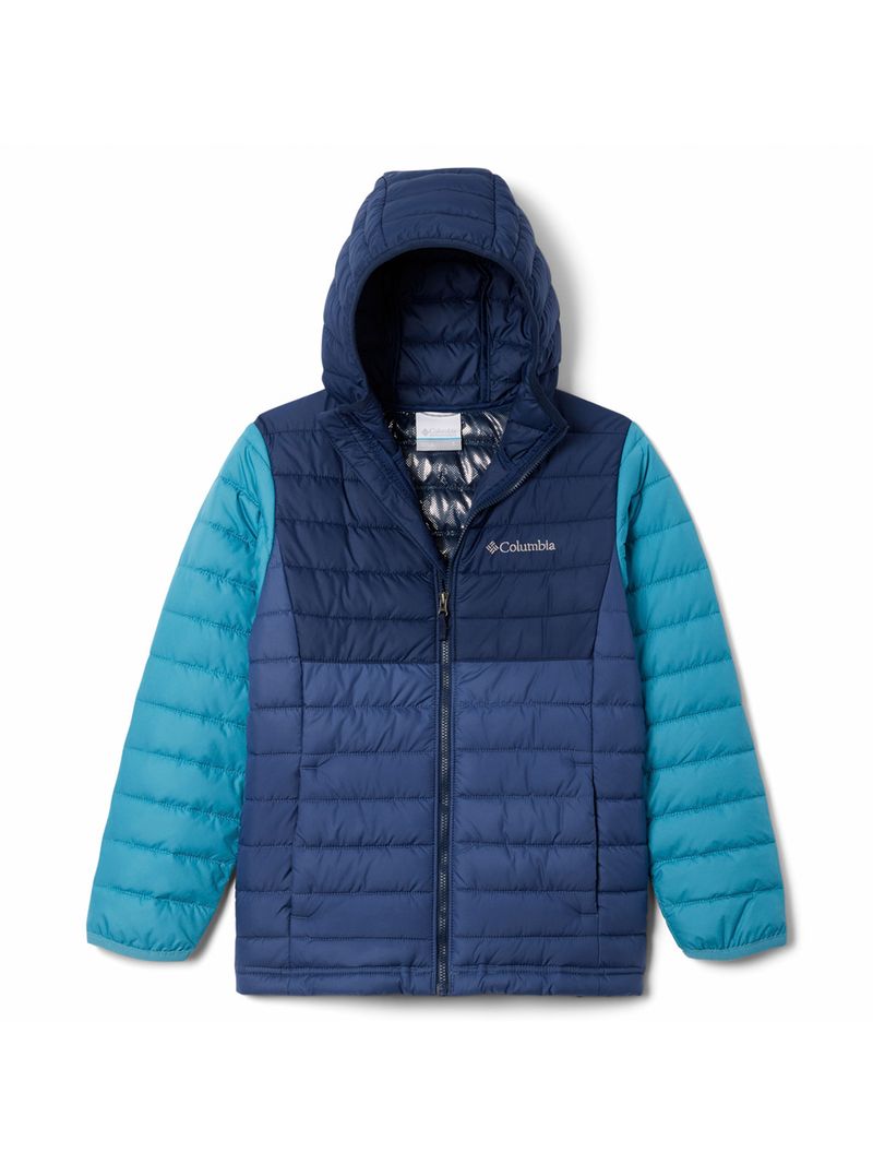 Parka-Niño-Powder-Lite-Hooded-Azul-Columbia