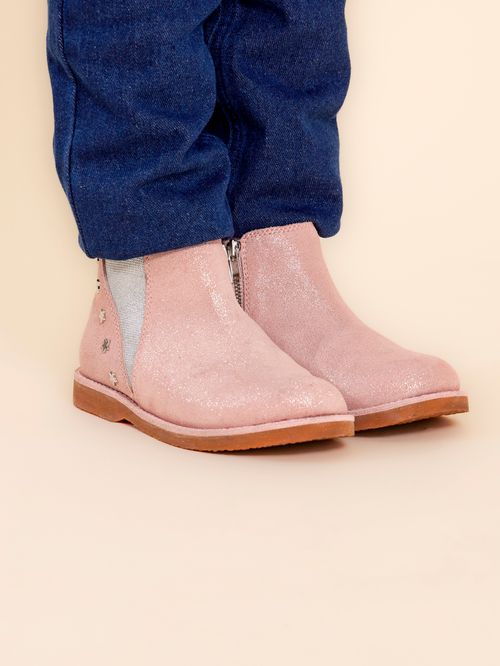 Botin Cuero Niña Fiji Rosado