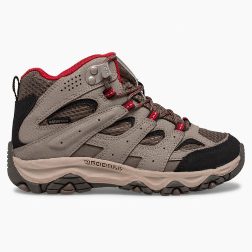 Botín Niños Moab 3 Mid Waterproof Boulder/Rojo Merrell