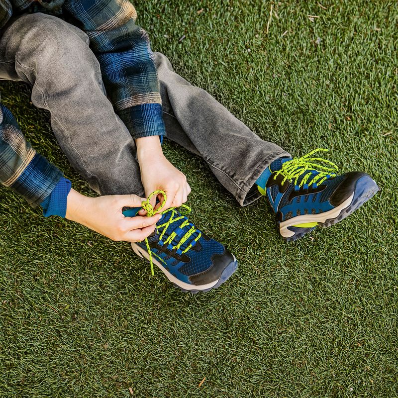 Zapatilla Niña Moab Speed 2 Mid Waterproof Azul Marino Merrell