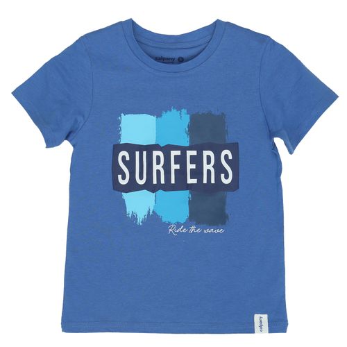 Polera Manga Corta Algodón Orgánico Niño Surfers