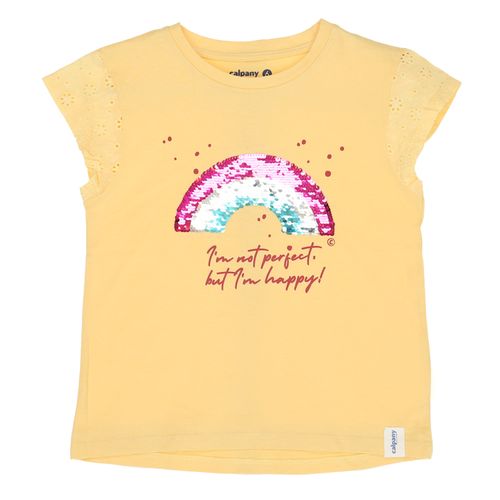 Polera Manga Corta Algodón Orgánico Niña Rainbow