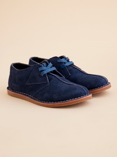 Zapato Cuero Niño Lynton Azul