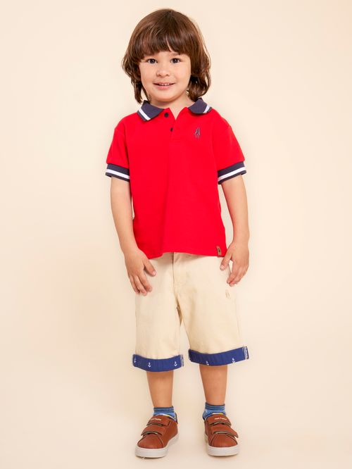 Polera Niño Rugby Rojo