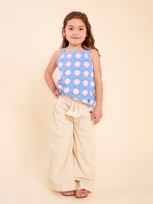 Pantalón Niña Elena Beige