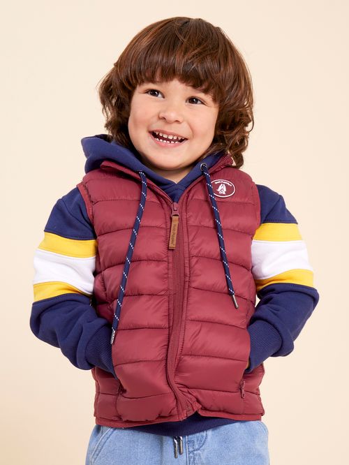 Parka Sin Manga Niño Explorer Burdeo