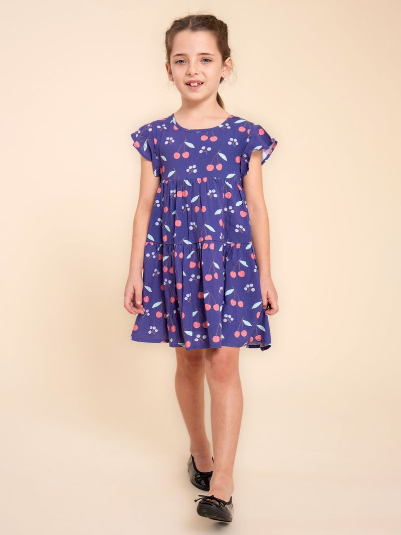 Vestido-Niña-Cereza-Azul