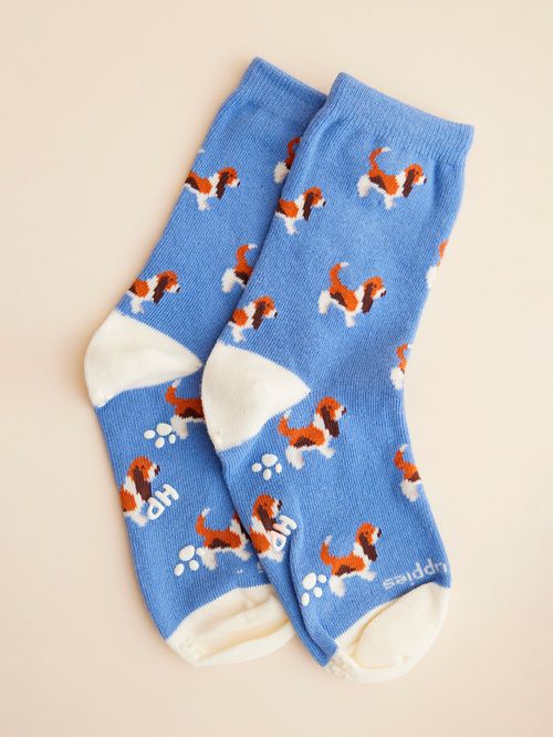 Calcetin Algodón Niño C Basset Azul Hush Puppies