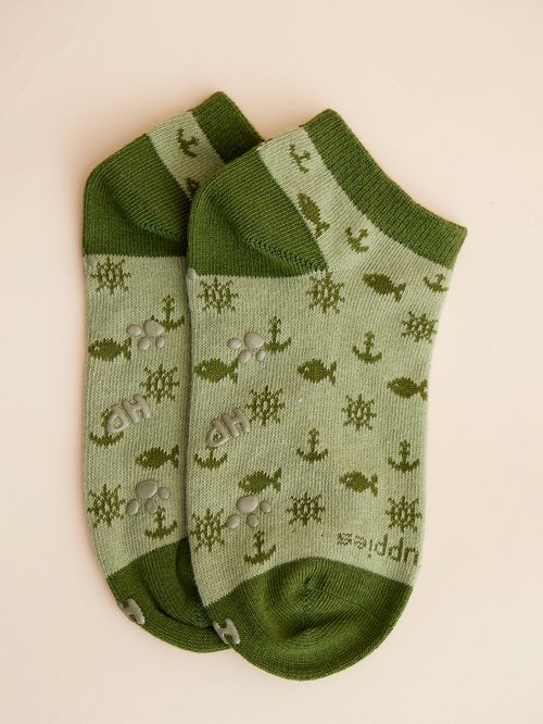 Calcetin Algodón Niño Ped Anchor Verde Hush Puppies