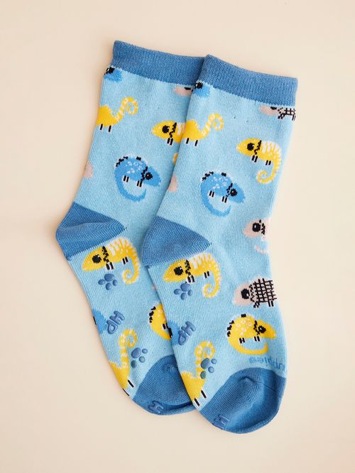 Calcetin Algodón Niño C Camaleon Azul Hush Puppies