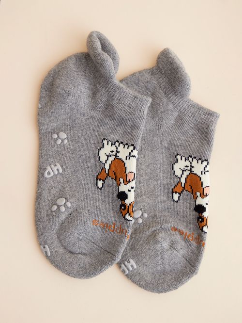 Calcetin Algodón Niño Ped Sportdog Gris Hush Puppies