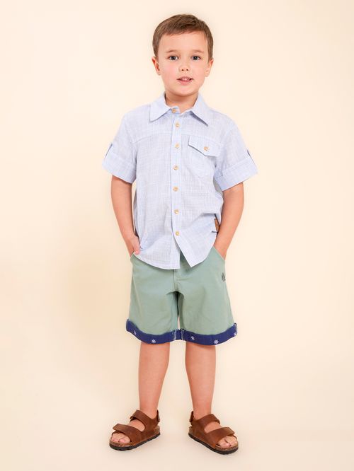 Camisa Niño Summer Celeste