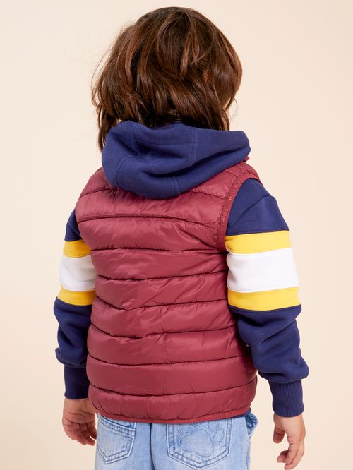 Parka Sin Manga Niño Explorer Burdeo