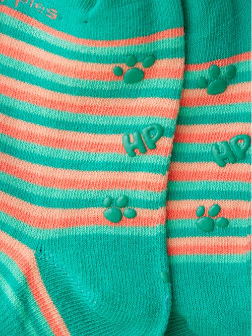 Calcetin Algodón Niña Ped St Stripes Verde Hush Puppies