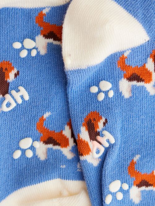 Calcetin Algodón Niño C Basset Azul Hush Puppies