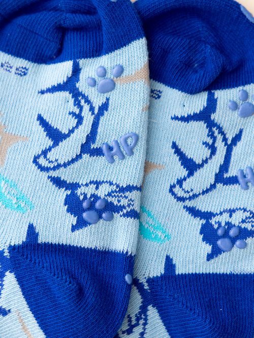Calcetin Algodón Niño Ped Shark Azul Hush Puppies