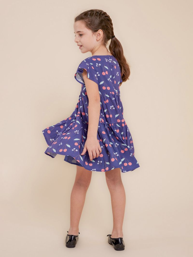 Vestido-Niña-Cereza-Azul