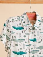 Camisa-Niño-Guayabera-Verde