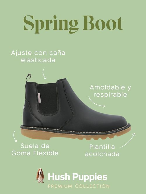 Botín Escolar Cuero Niña Spring Boot