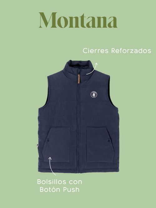 Parka Sin Manga Waterproof Escolar Navy