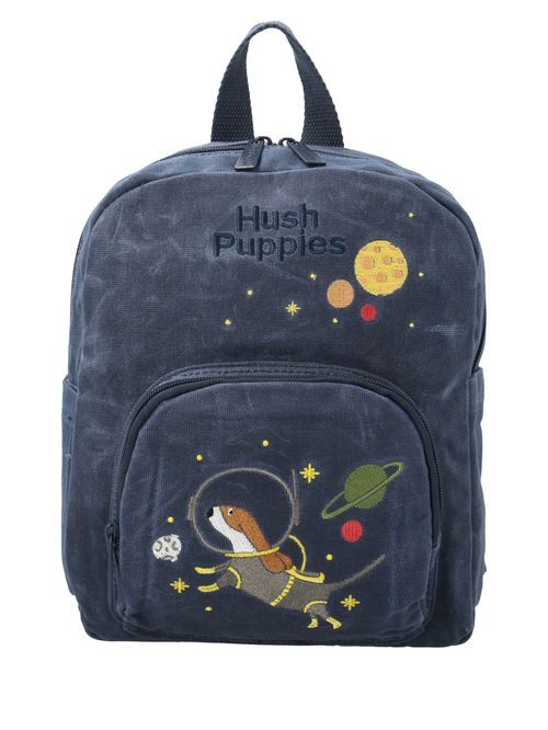 Mochila Canvas Engrasado Niño Astronaut Back Azul Hush Puppies