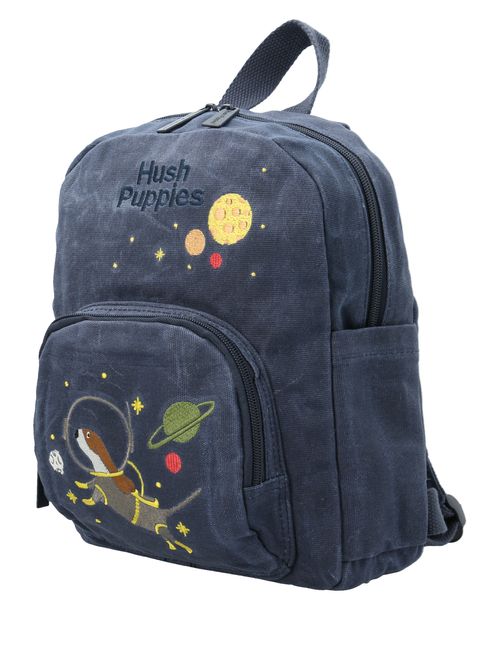 Mochila Canvas Engrasado Niño Astronaut Back Azul Hush Puppies