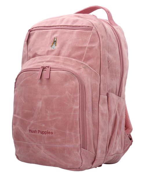 Mochila Canvas Engrasado Niña Basset Backpack Rosado Hush Puppies