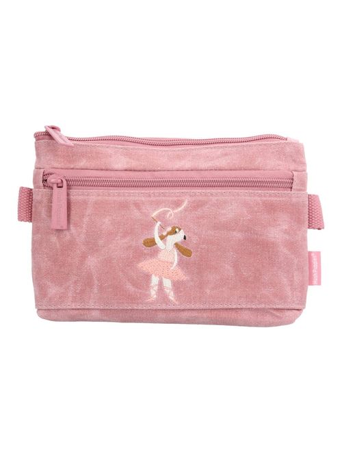 Estuche Canvas Engrasado Niña Ballerina Pencilcase Rosado Hush Puppies