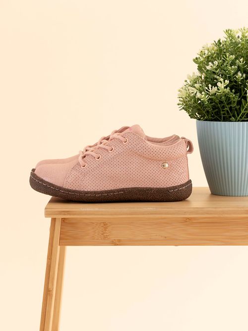 Zapatilla Gamuza Niña Hervey Rosado