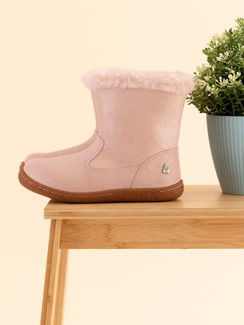 Bota Gamuza Niña Albury Rosada
