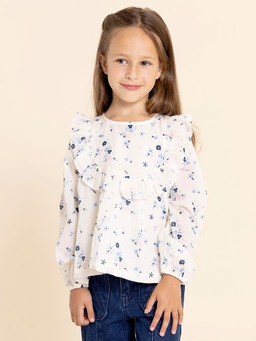 Blusa Manga Larga Niña Julieta Rosado