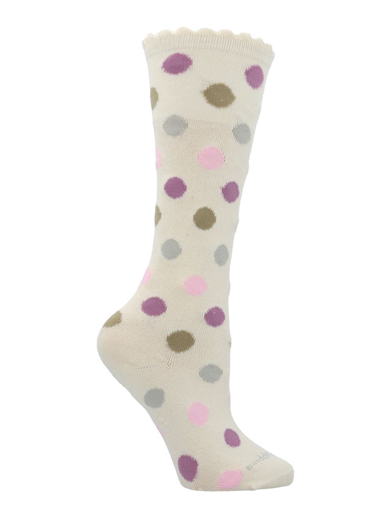 Calcetin-Algodon-Niña-Kh-St-Circle-Crema-Hush-Puppies