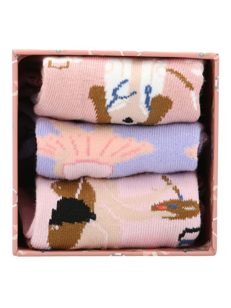 Calcetin-Algodon-Niña-Pack-Gift-Dream-Multicolor-Hush-Puppies