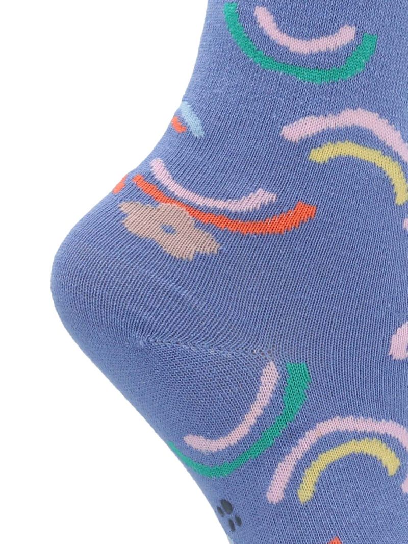 Calcetin-Algodon-Niña-Kh-St-Rainbow-Azul-Hush-Puppies